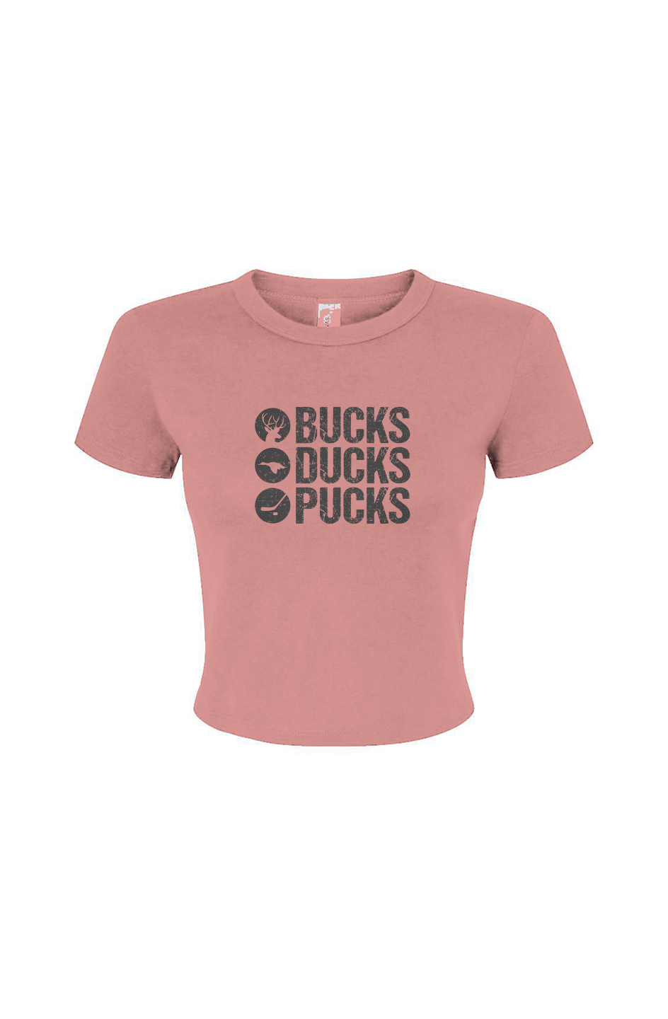 Barn Babe Bucks Ducks Pucks Baby Tee Pink | Barn Garb Hockey Threads