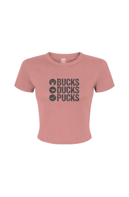 Barn Babe Bucks Ducks Pucks Baby Tee Pink | Barn Garb Hockey Threads