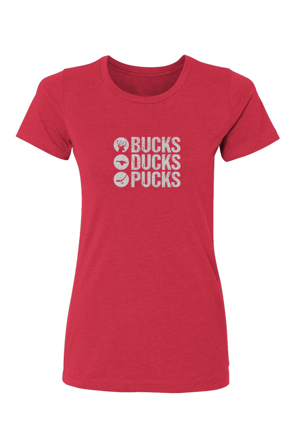 Barn Babe Bucks Ducks Pucks Tee Red | Barn Garb Hockey Threads