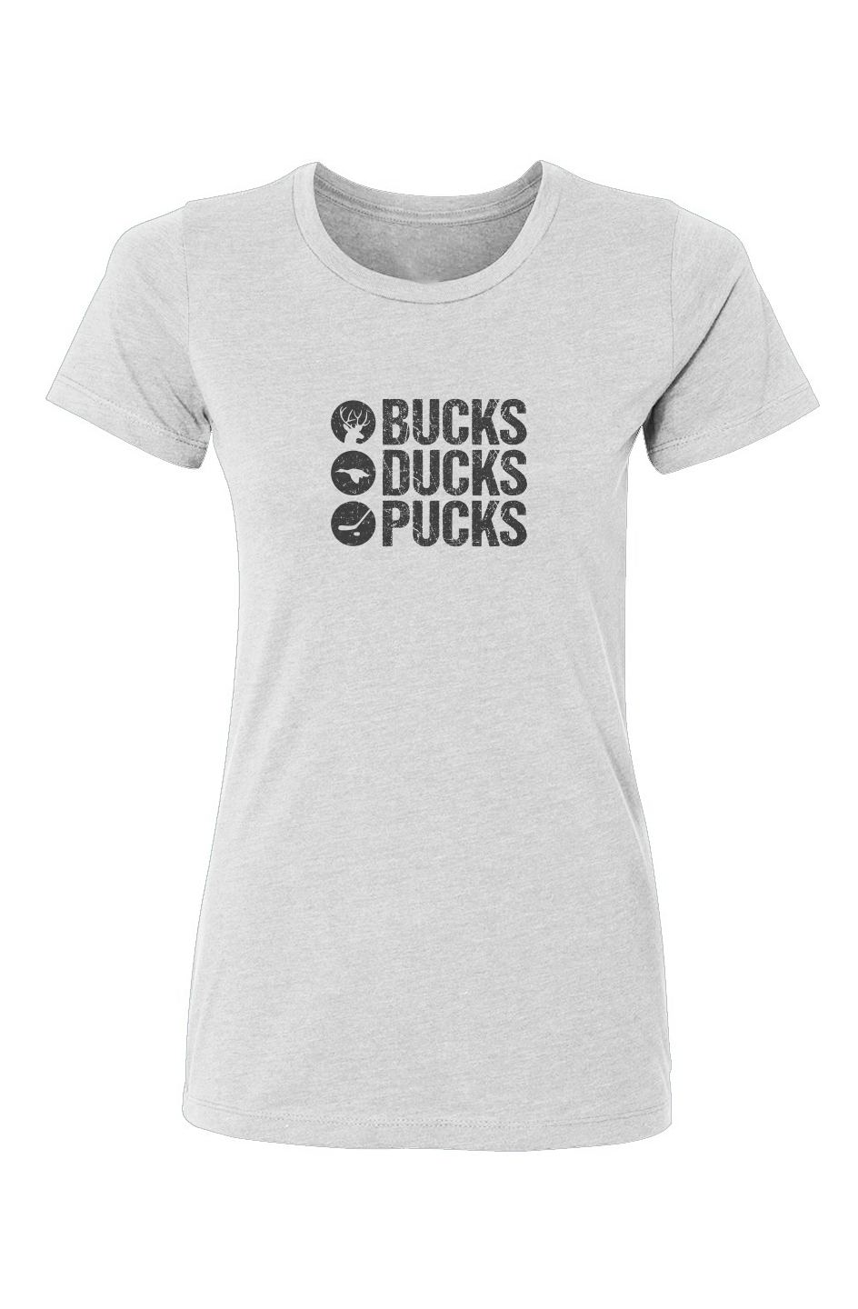 Barn Babe Bucks Ducks Pucks Tee White | Barn Garb Hockey Threads