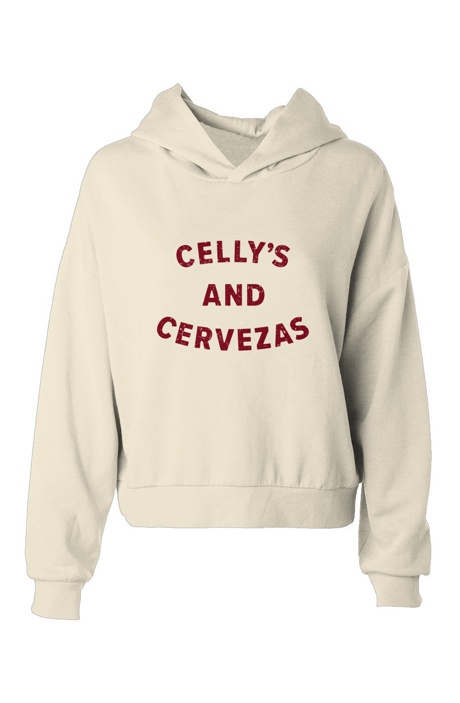 Barn Babe Celly's and Cervezas Hip-Height Hoodie Bone | Barn Garb Hockey Threads