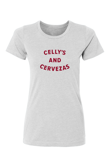 Barn Babe Celly's and Cervezas Tee White | Barn Garb Hockey Threads