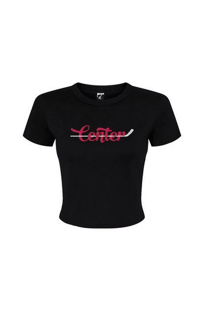 Barn Babe Center Baby Tee Black | Barn Garb Hockey Threads