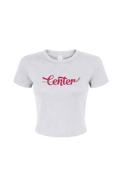 Barn Babe Center Baby Tee White | Barn Garb Hockey Threads