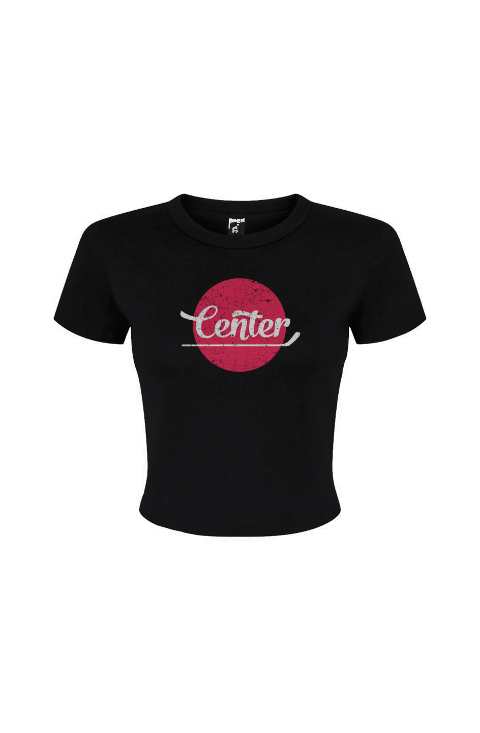 Barn Babe Center Dot Baby Tee Black | Barn Garb Hockey Threads