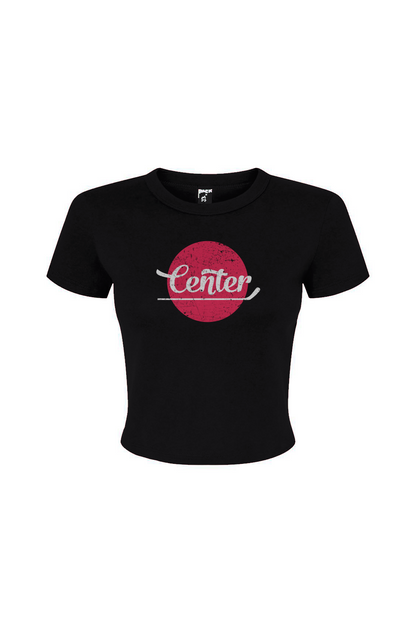 Barn Babe Center Dot Baby Tee Black | Barn Garb Hockey Threads