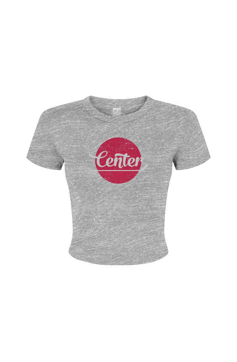 Barn Babe Center Dot Baby Tee Grey | Barn Garb Hockey Threads