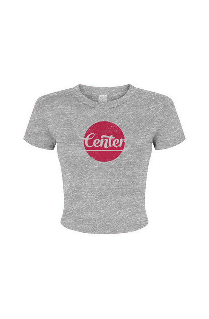 Barn Babe Center Dot Baby Tee Grey | Barn Garb Hockey Threads