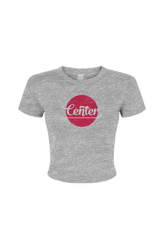Barn Babe Center Dot Baby Tee Grey | Barn Garb Hockey Threads