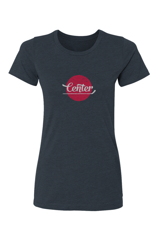 Barn Babe Center Dot Tee Navy Blue | Barn Garb Hockey Threads