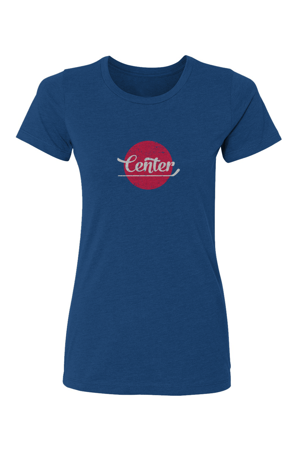 Barn Babe Center Dot Tee Royal Blue | Barn Garb Hockey Threads