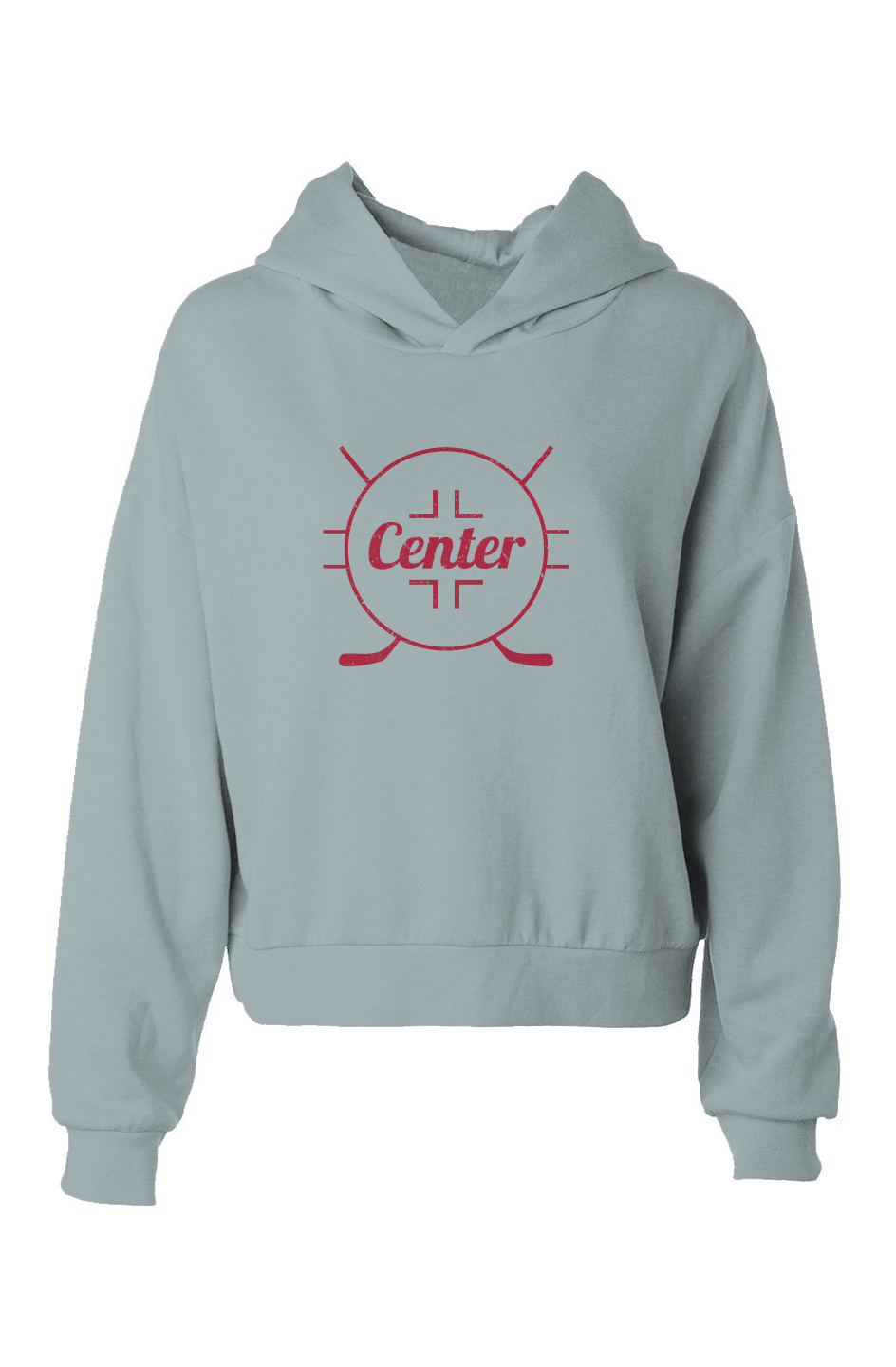 Barn Babe Center Faceoff Circle Hip-Height Hoodie Sage | Barn Garb Hockey Threads