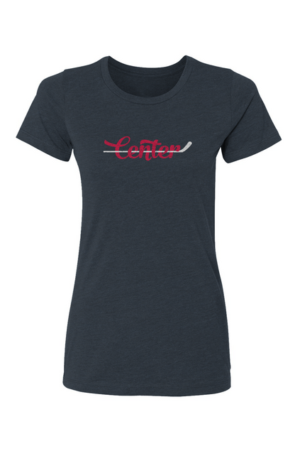 Barn Babe Center Tee Navy Blue | Barn Garb Hockey Threads