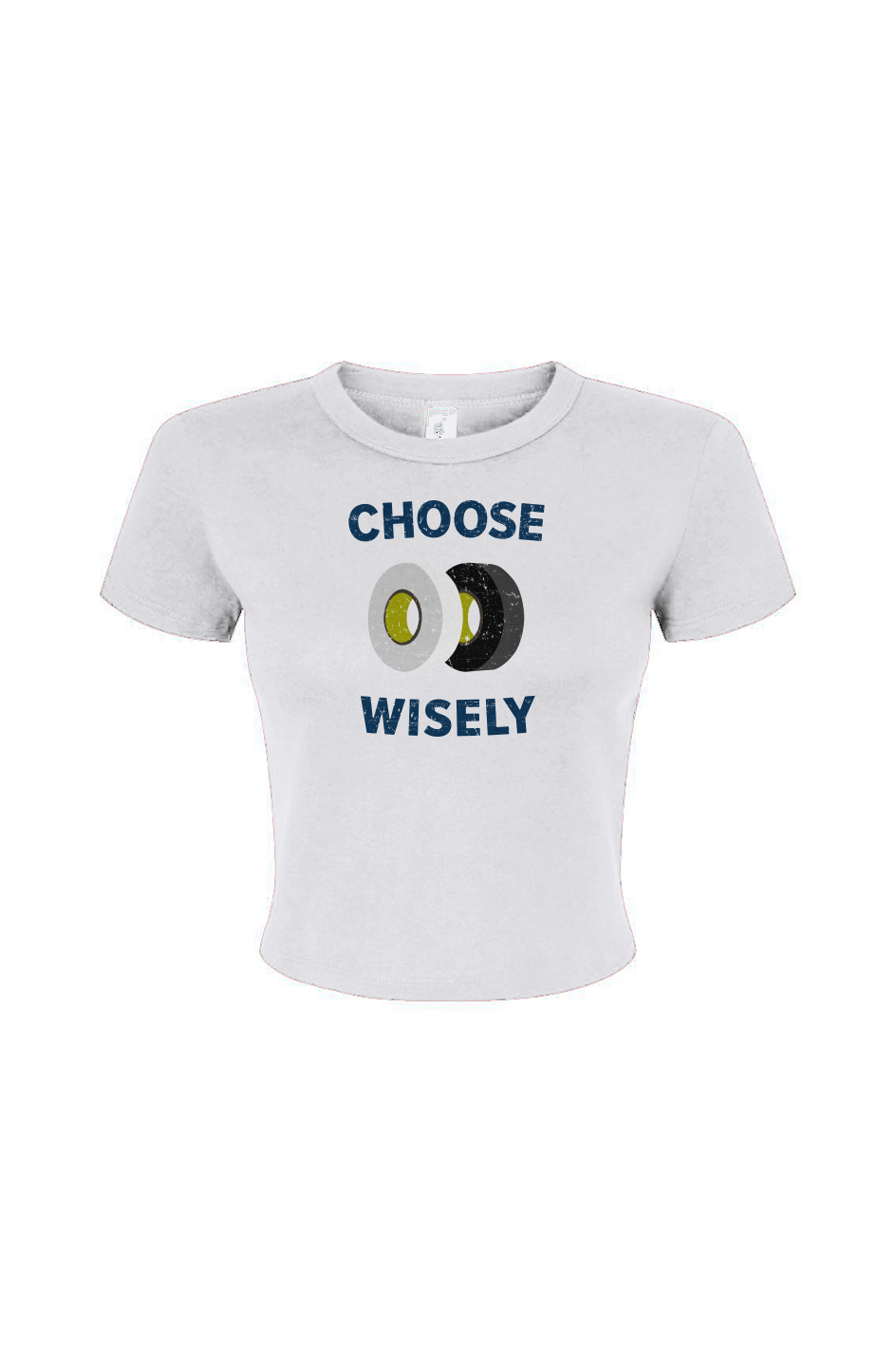 Barn Babe Choose Wisely Baby Tee White | Barn Garb Hockey Threads