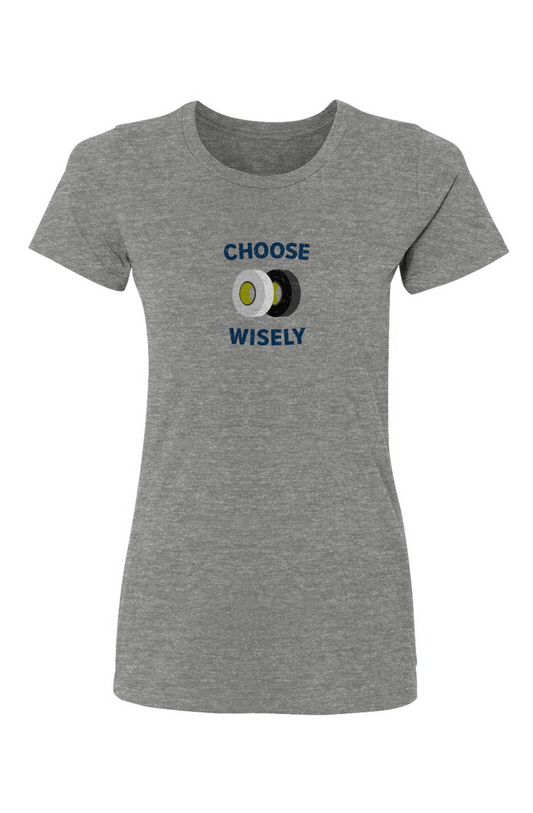 Barn Babe Choose Wisely Tee Grey | Barn Garb Hockey Threads