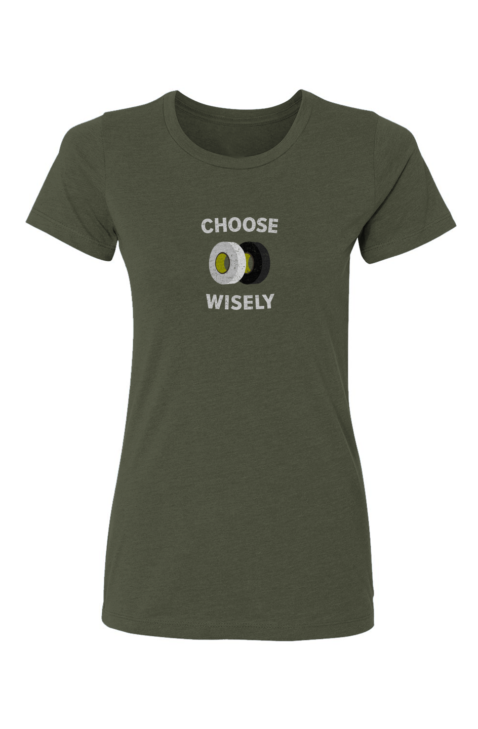Barn Babe Choose Wisely Tee Military Green | Barn Garb Hockey Threads
