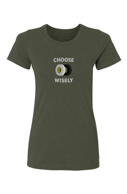 Barn Babe Choose Wisely Tee Military Green | Barn Garb Hockey Threads