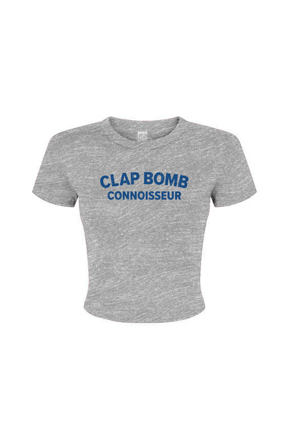 Barn Babe Clab Bomb Connoisseur Baby Tee Grey | Barn Garb Hockey Threads