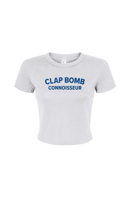 Barn Babe Clab Bomb Connoisseur Baby Tee White | Barn Garb Hockey Threads