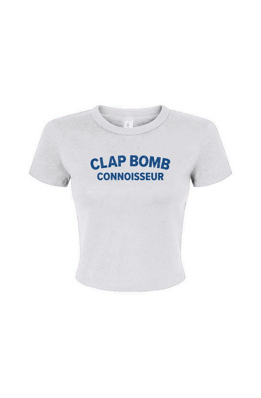 Barn Babe Clab Bomb Connoisseur Baby Tee White | Barn Garb Hockey Threads