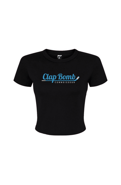 Barn Babe Clap Bomb Connoisseur Stick Baby Tee Black | Barn Garb Hockey Threads