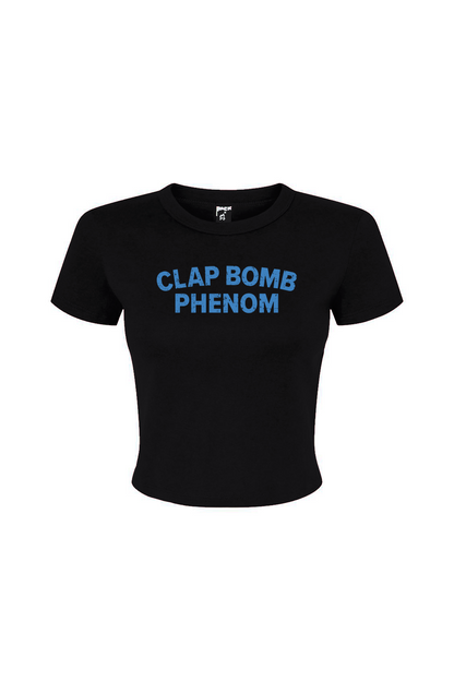 Barn Babe Clap Bomb Phenom Baby Tee Black | Barn Garb Hockey Threads