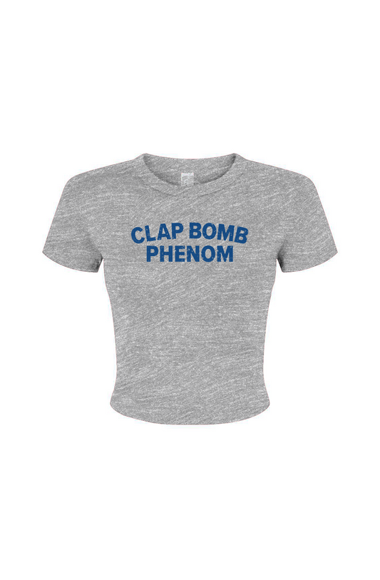 Barn Babe Clap Bomb Phenom Baby Tee Grey | Barn Garb Hockey Threads