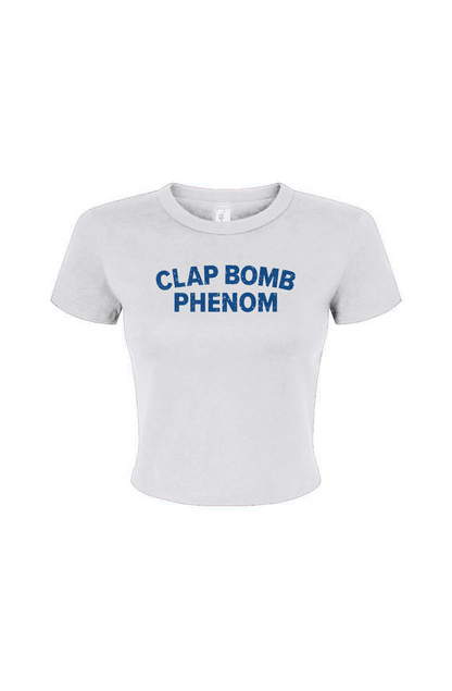 Barn Babe Clap Bomb Phenom Baby Tee White | Barn Garb Hockey Threads