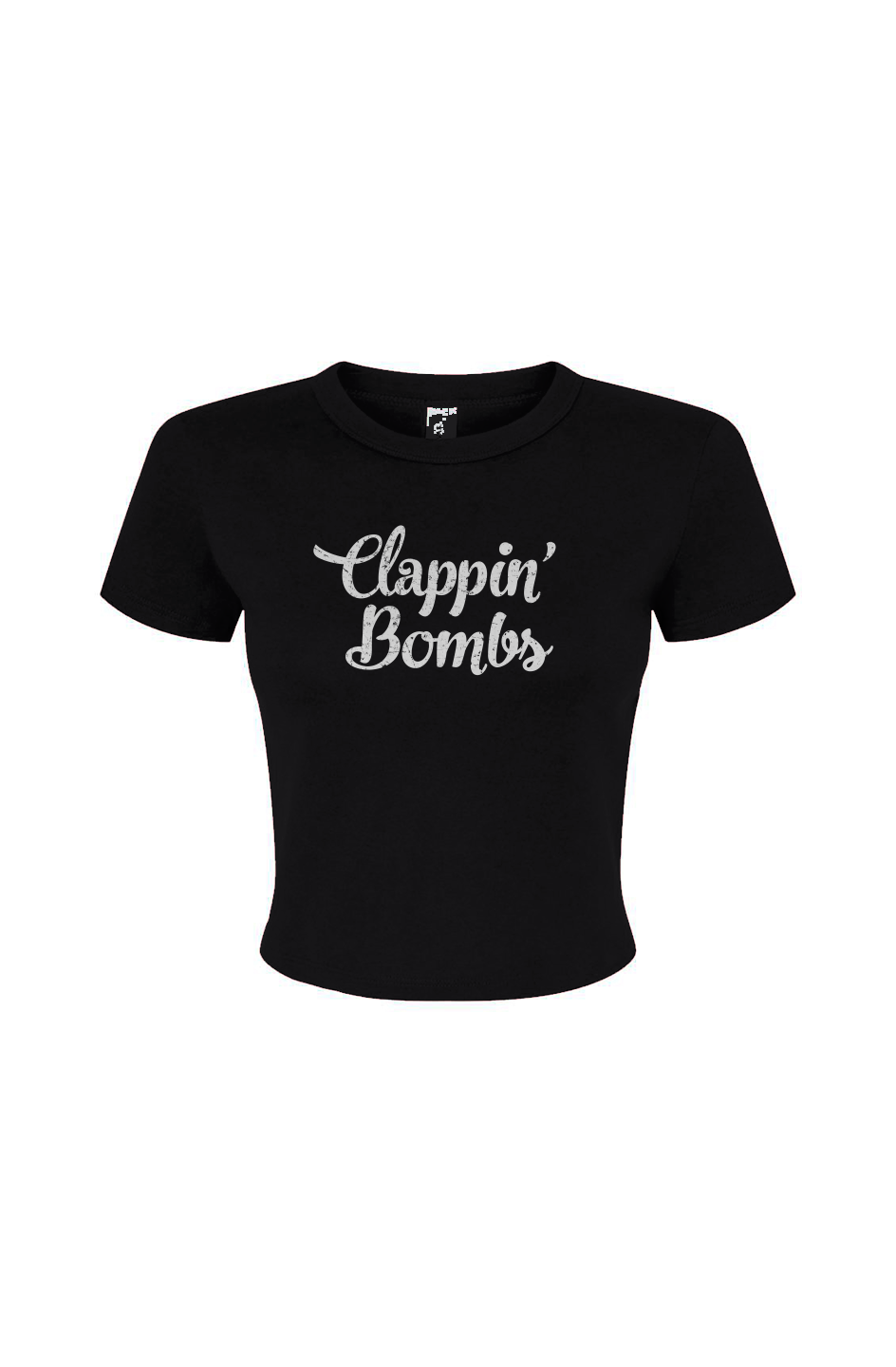 Barn Babe Clappin' Bombs Baby Tee Black | Barn Garb Hockey Threads