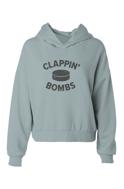 Barn Babe Clappin' Bombs Puck Hip-Height Hoodie Sage | Barn Garb Hockey Threads