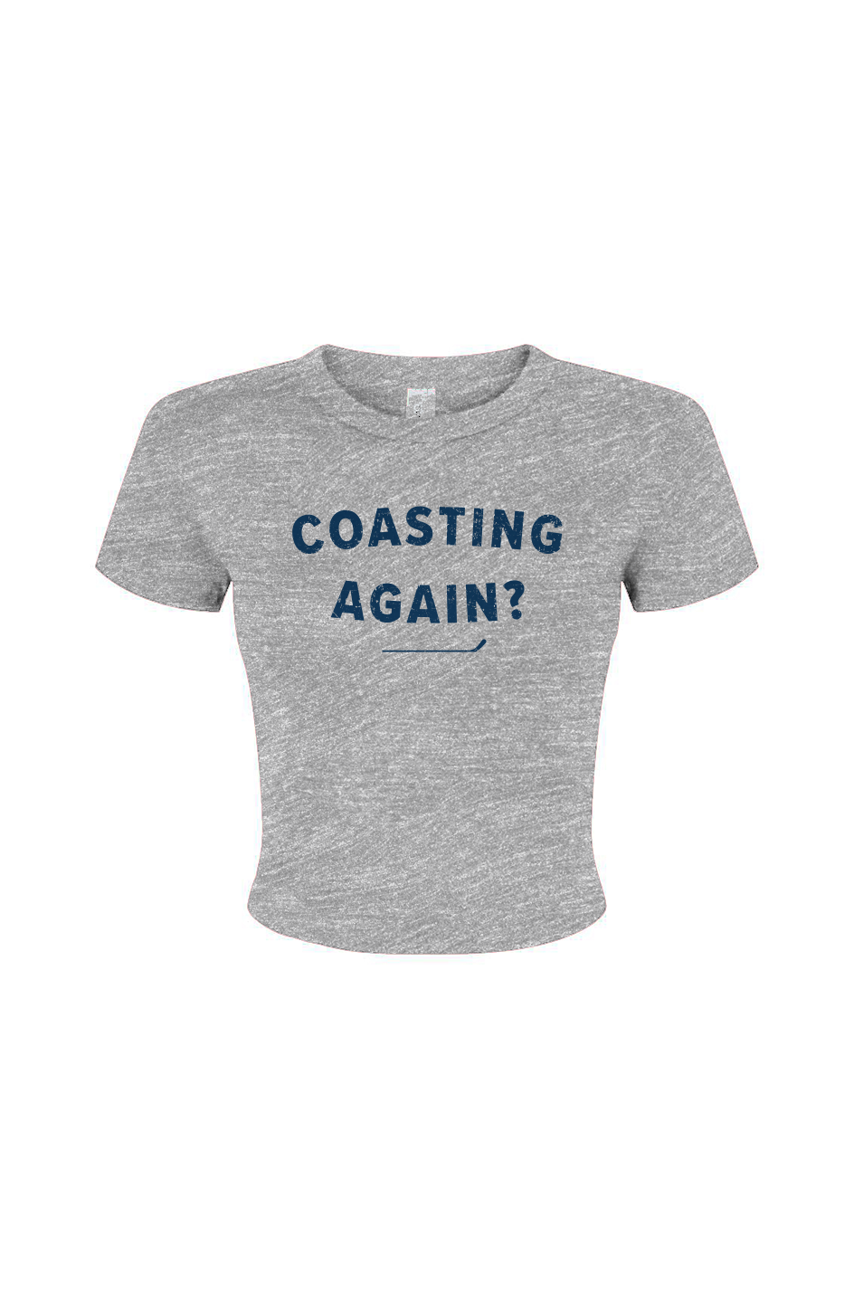 Barn Babe Coasting Again? Baby Tee Grey | Barn Garb Hockey Threads