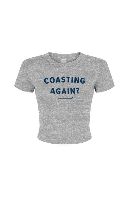 Barn Babe Coasting Again? Baby Tee Grey | Barn Garb Hockey Threads