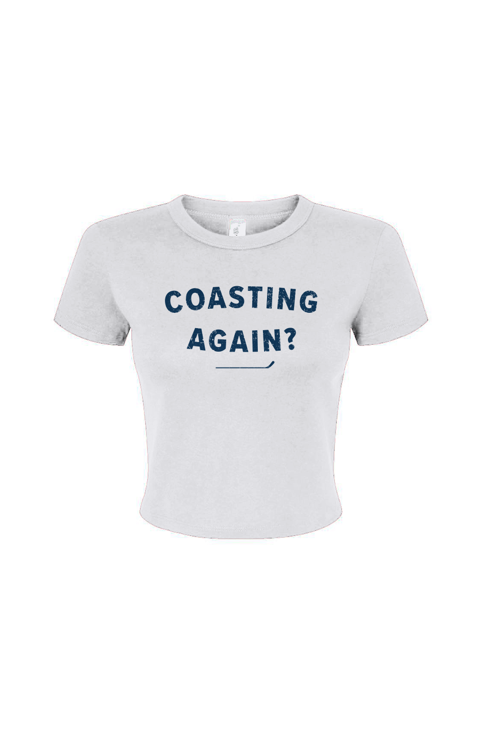 Barn Babe Coasting Again? Baby Tee White | Barn Garb Hockey Threads