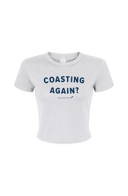 Barn Babe Coasting Again? Baby Tee White | Barn Garb Hockey Threads