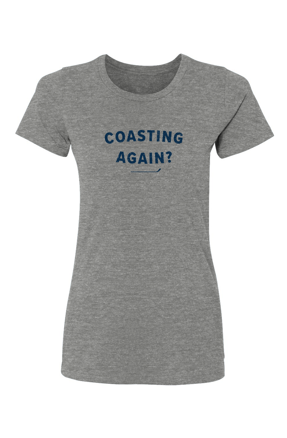Barn Babe Coasting Again? Tee Grey | Barn Garb Hockey Threads