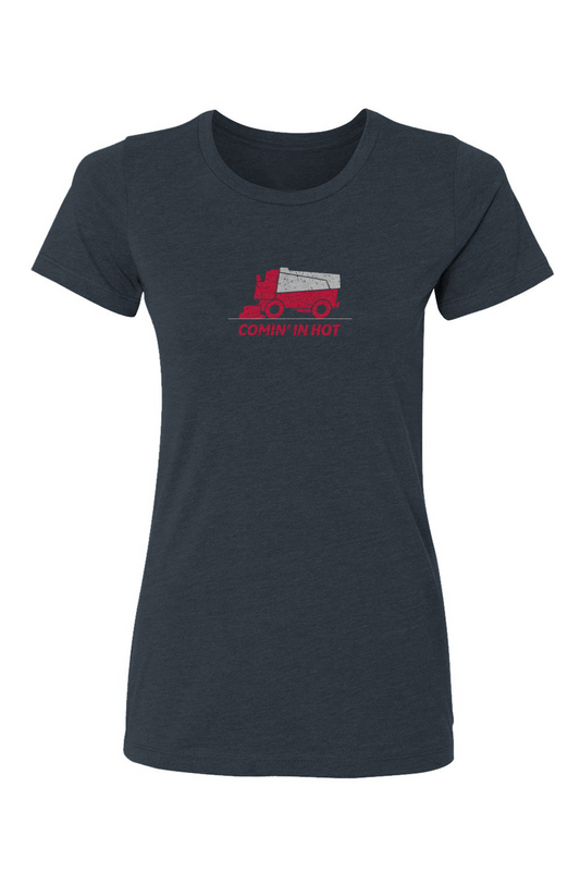 Barn Babe Comin' in Hot Tee Navy Blue | Barn Garb Hockey Threads