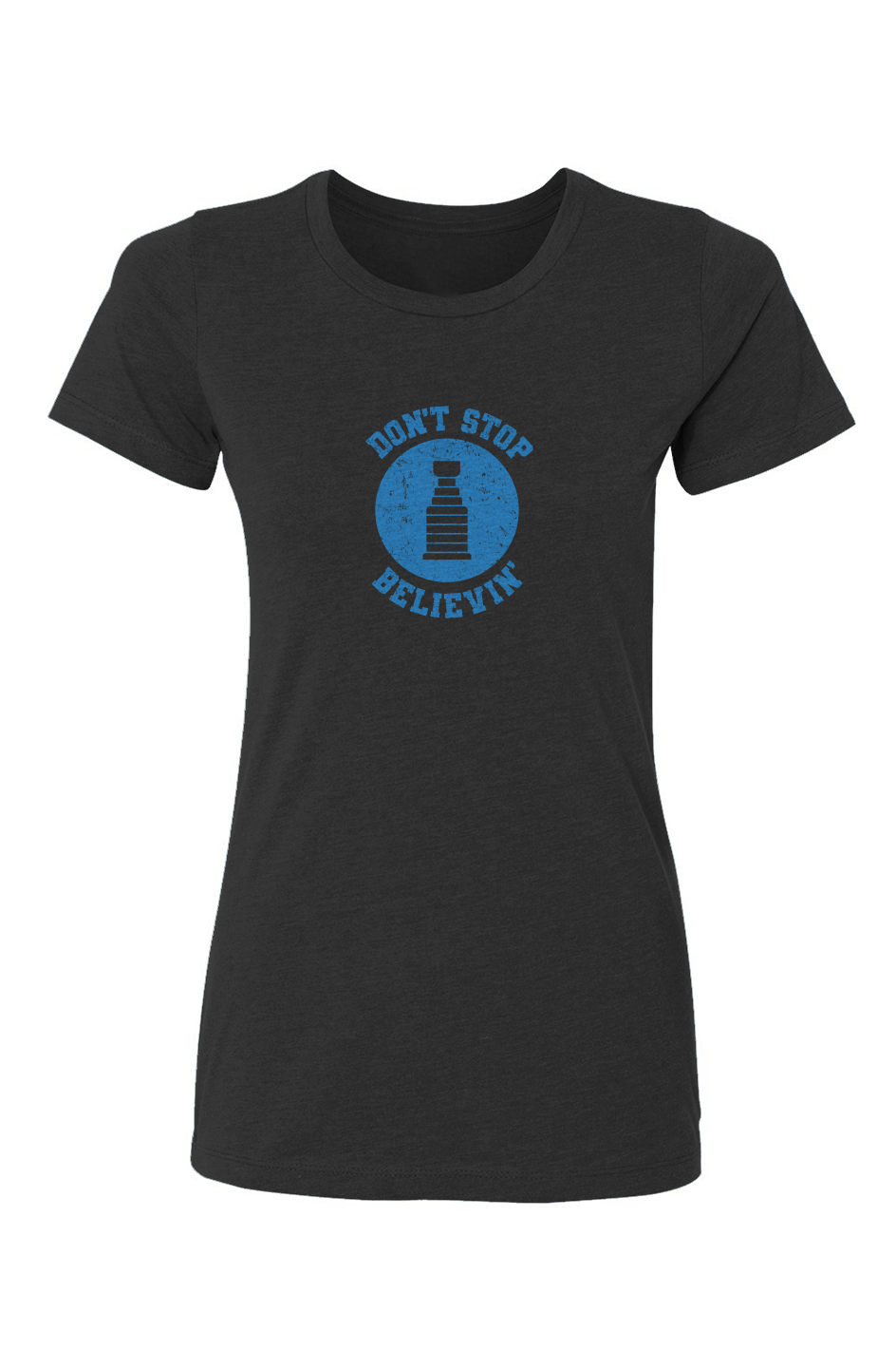 Barn Babe Don't Stop Believin' Tee Black | Barn Garb Hockey Threads