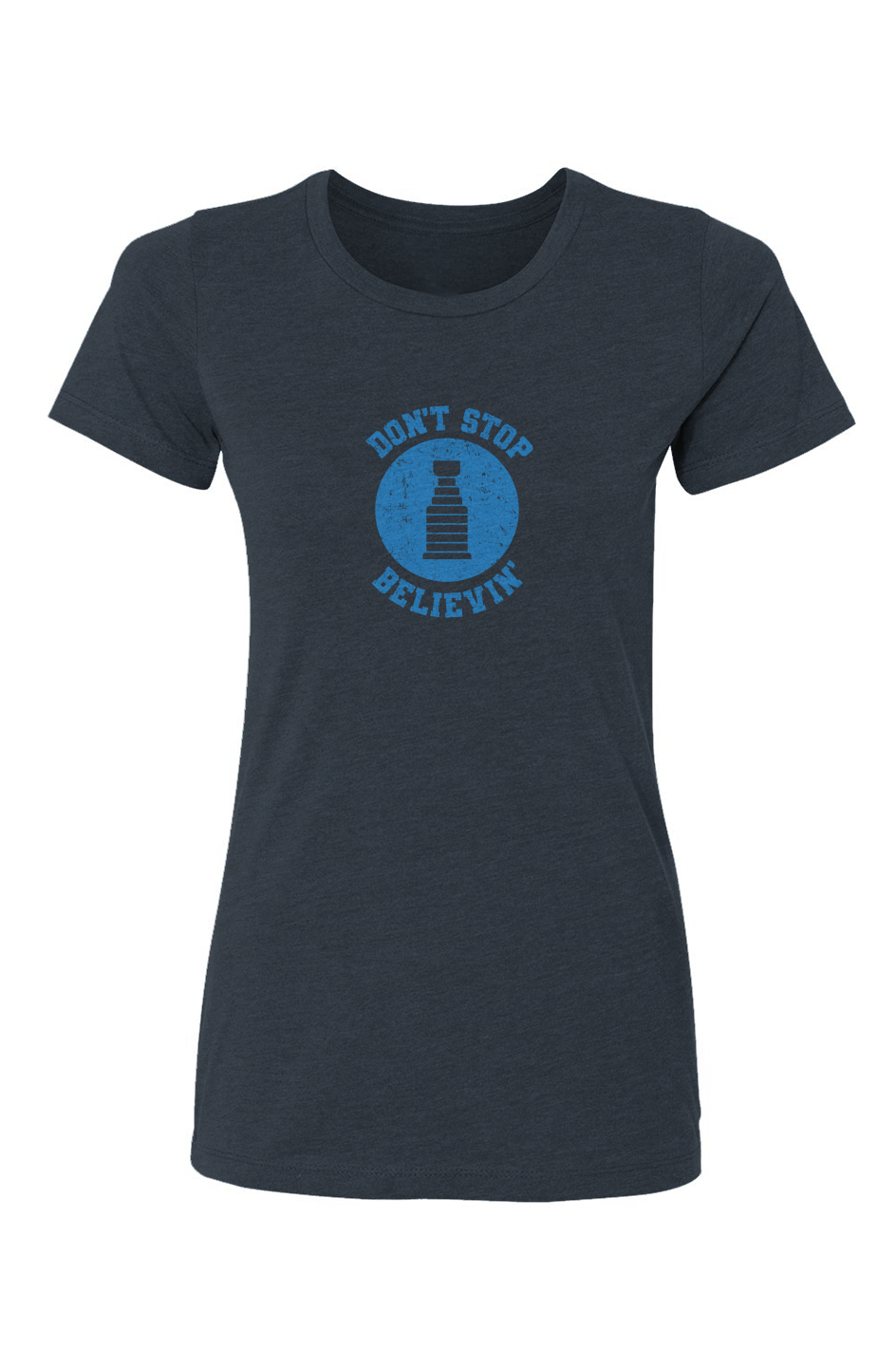 Barn Babe Don't Stop Believin' Tee Navy Blue | Barn Garb Hockey Threads