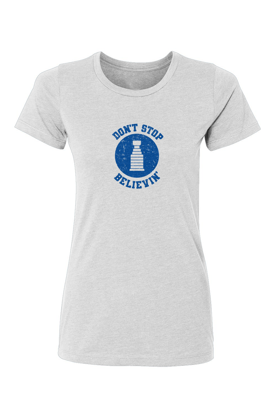 Barn Babe Don't Stop Believin' Tee White | Barn Garb Hockey Threads