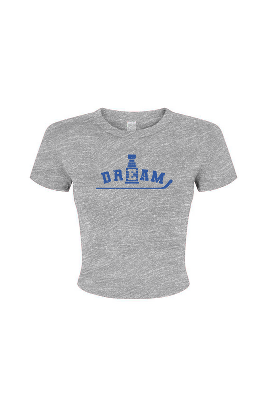 Barn Babe Dream Baby Tee Grey | Barn Garb Hockey Threads