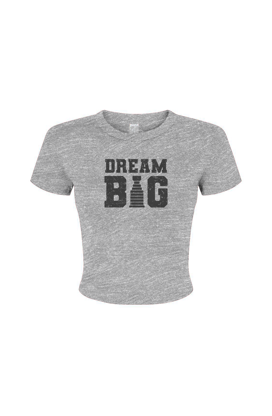 Barn Babe Dream Big Baby Tee Grey | Barn Garb Hockey Threads