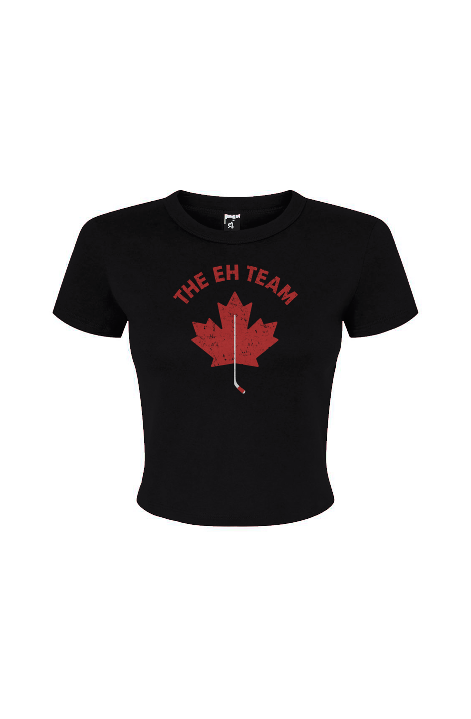 Barn Babe Eh Team Baby Tee Black | Barn Garb Hockey Threads