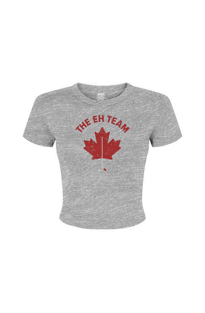 Barn Babe Eh Team Baby Tee Grey | Barn Garb Hockey Threads