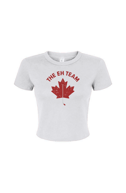 Barn Babe Eh Team Baby Tee White | Barn Garb Hockey Threads