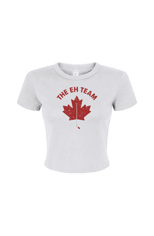 Barn Babe Eh Team Baby Tee White | Barn Garb Hockey Threads