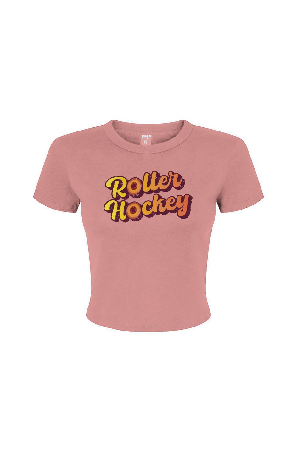 Barn Babe Feeling Groovy Roller Hockey Baby Tee Pink | Barn Garb Hockey Threads