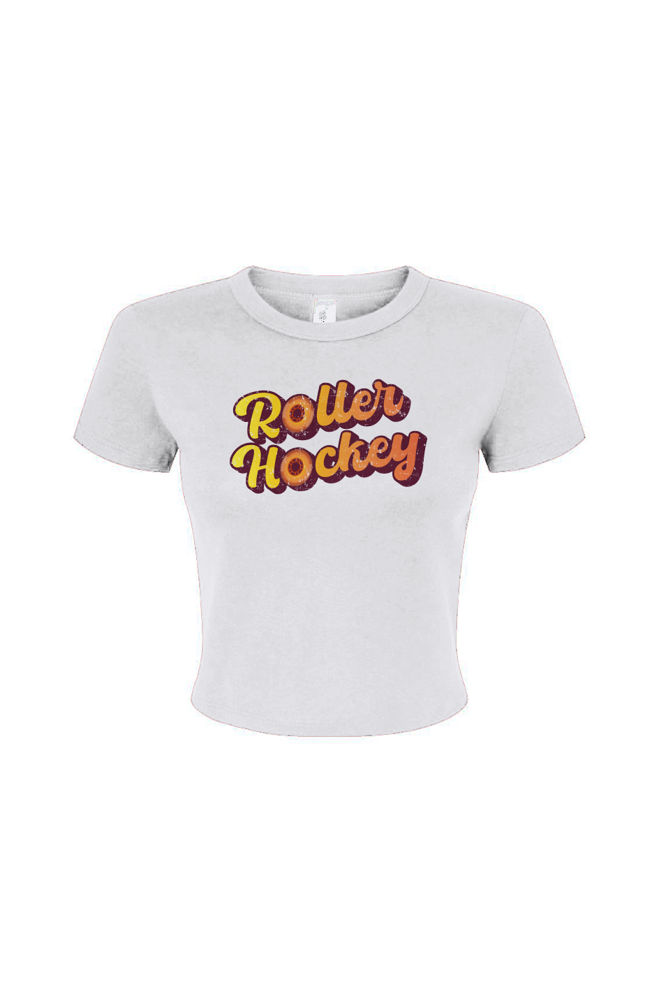 Barn Babe Feeling Groovy Roller Hockey Baby Tee White | Barn Garb Hockey Threads