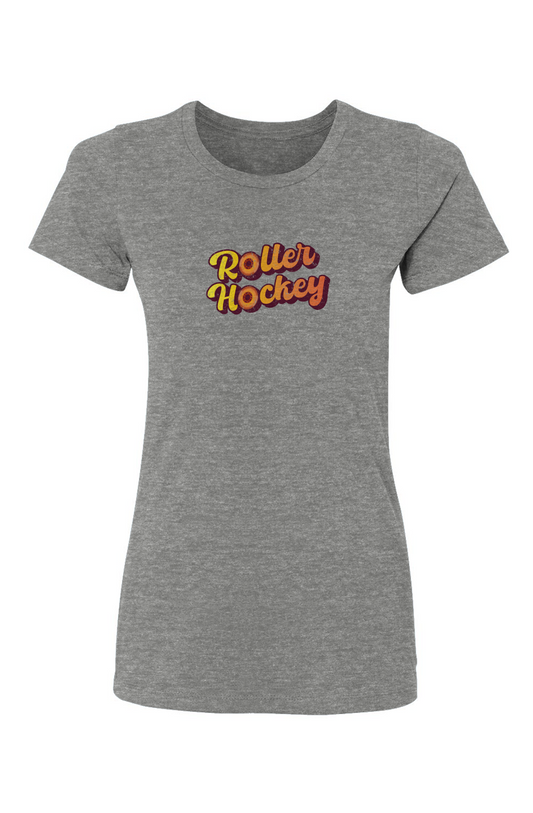 Barn Babe Feeling Groovy Roller Hockey Tee Grey | Barn Garb Hockey Threads