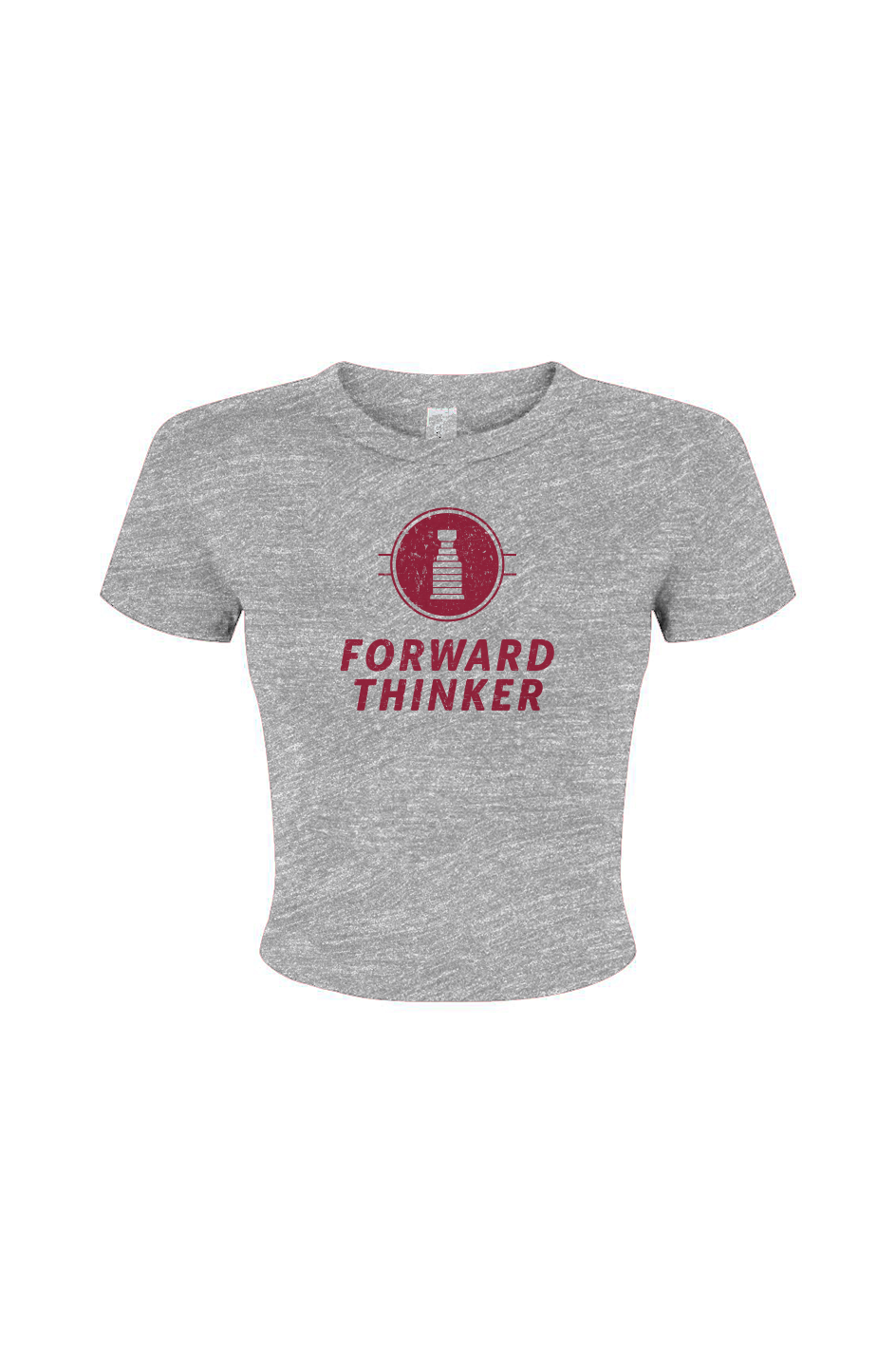 Barn Babe Forward Thinker Baby Tee Grey | Barn Garb Hockey Threads