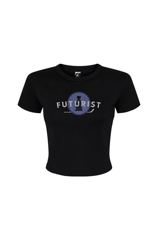 Barn Babe Futurist Baby Tee Black | Barn Garb Hockey Threads